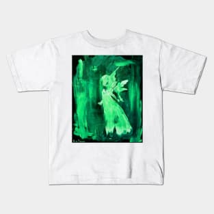 Bottle Green Angel Kids T-Shirt